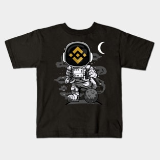 Astronaut Binance BNB Coin To The Moon Crypto Token Cryptocurrency Wallet Birthday Gift For Men Women Kids Kids T-Shirt